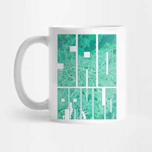 Sao Paulo, Brazil City Map Typography - Watercolor Mug